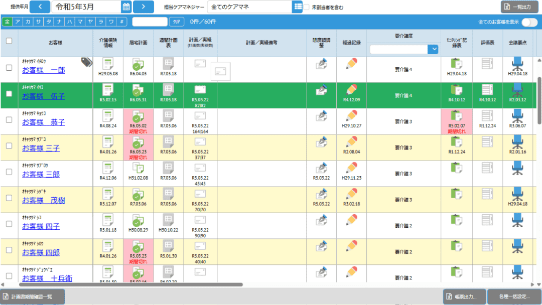 返戻や月遅れも見逃さない履歴管理