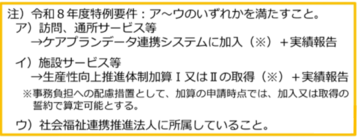 厚生労働省、処遇改善加算拡充の要件
